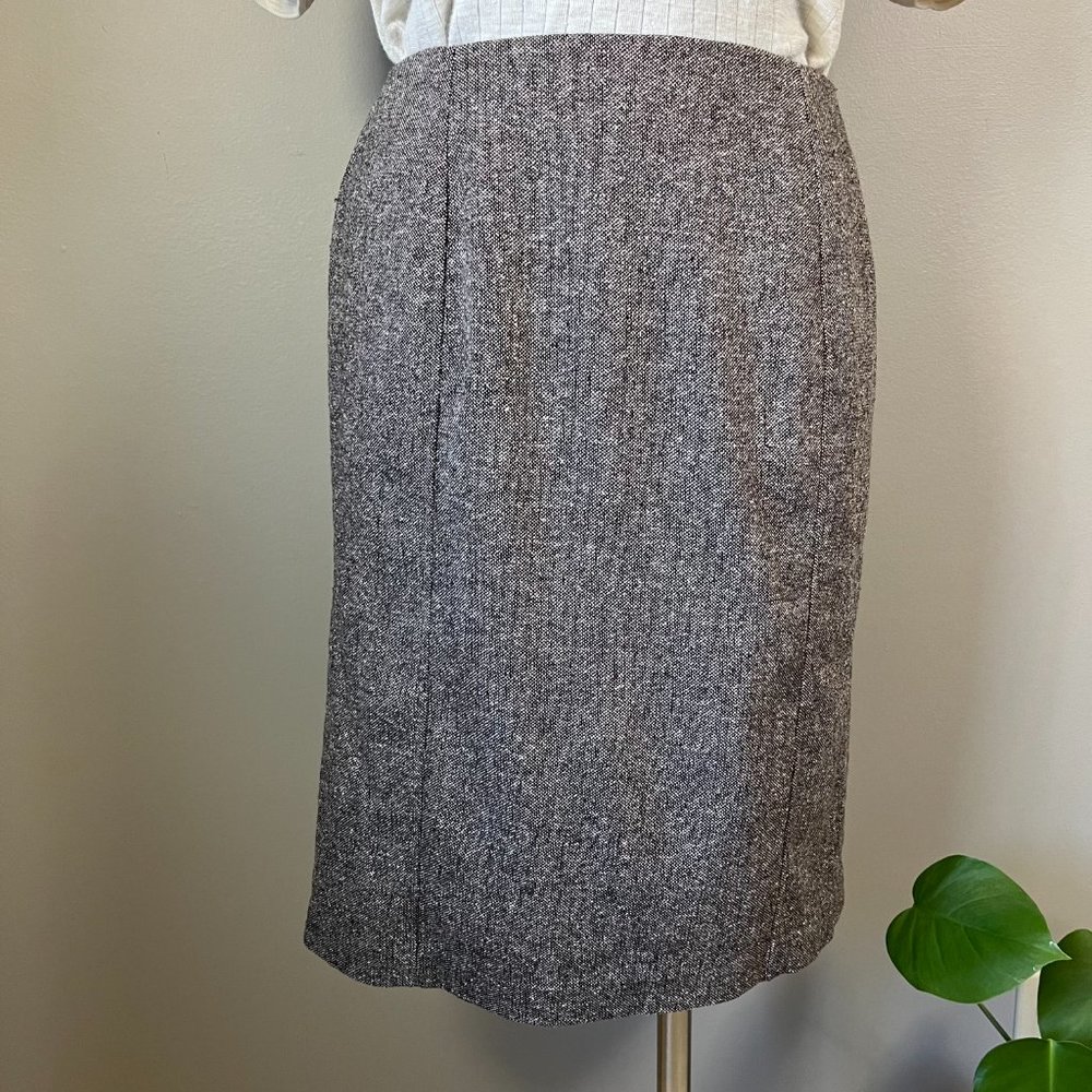 Anne Klien Grey Tweed Wool Skirt